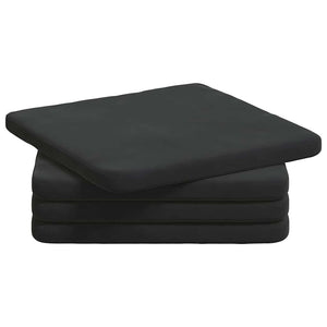 Cuscini per Seduta 4 pcs Nero 40 x 40 x 3 cm Velluto 42015212