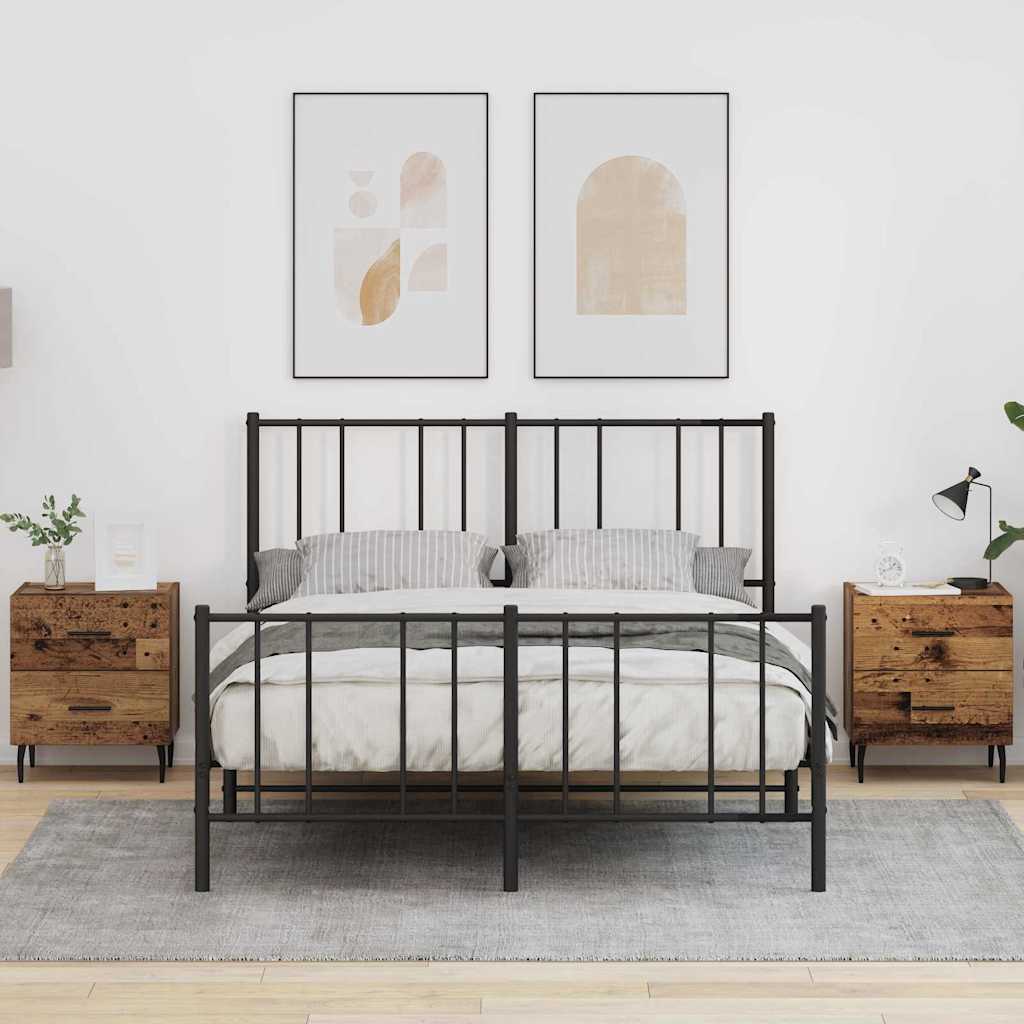 Armadio da Notte 2 pcs Legno vecchio 40 x 35 x 47,5 cm 884066