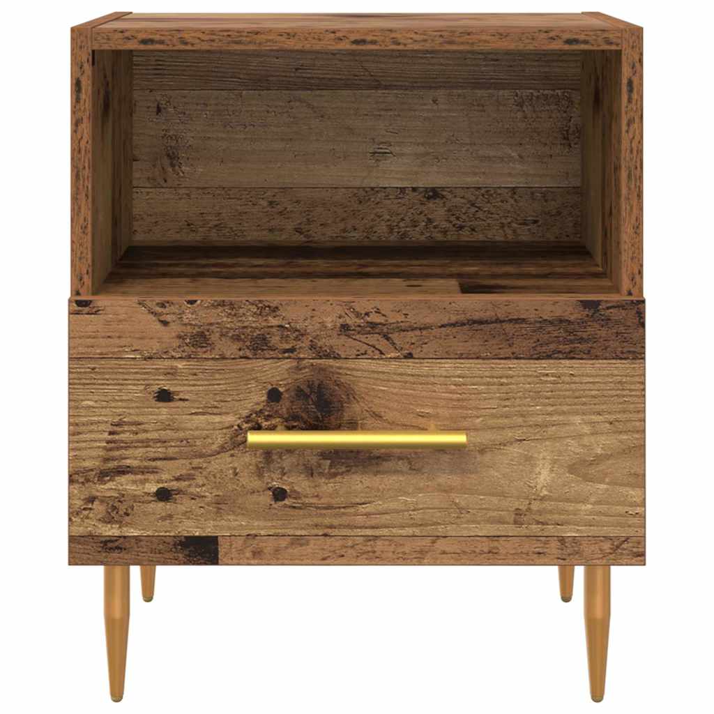 Comodino con cassetto 2 pcs Legno vecchio 40 x 35 x 47,5 cm 884068
