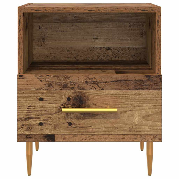 Comodino con cassetto 2 pcs Legno vecchio 40 x 35 x 47,5 cm 884068