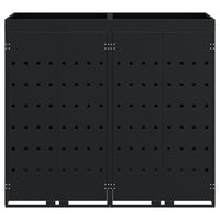 Contenitore per Rifiuti per 2 Bidoni Nero 136 x 77,5 x 121,5 cm 3394738