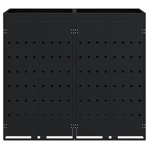 Contenitore per Rifiuti per 2 Bidoni Nero 136 x 77,5 x 121,5 cm 3394738