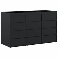Contenitore per Rifiuti per 3 Bidoni Nero 204 x 77,5 x 121,5 cm 3394739