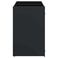 Contenitore per Rifiuti per 3 Bidoni Nero 204 x 77,5 x 121,5 cm 3394739