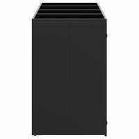 Contenitore per Rifiuti per 4 Bidoni Nero 272 x 77,5 x 121,5 cm 3394740