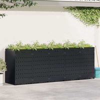 Contenitore per Rifiuti per 5 Bidoni Nero 340 x 77,5 x 121,5 cm 3394741