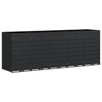 Contenitore per Rifiuti per 5 Bidoni Nero 340 x 77,5 x 121,5 cm 3394741