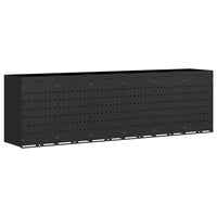 Contenitore per Rifiuti per 6 Bidoni Nero 408 x 77,5 x 121,5 cm 3394742