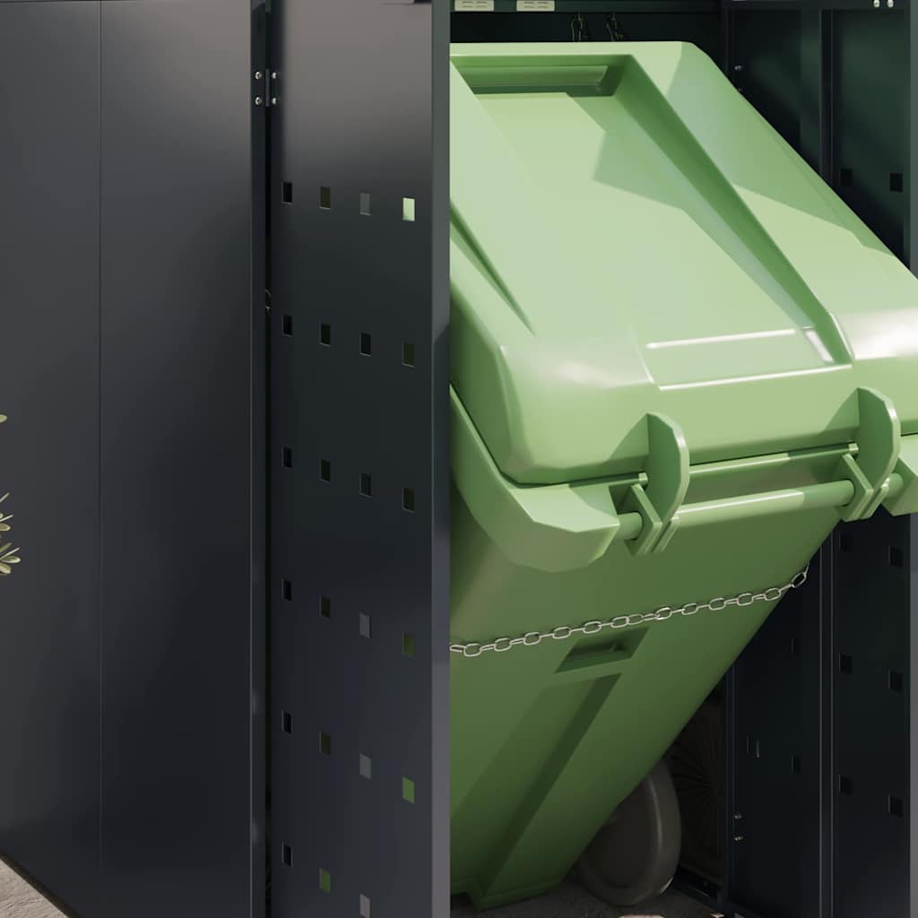 Contenitore per Rifiuti per 2 Bidoni Antracite 3394743