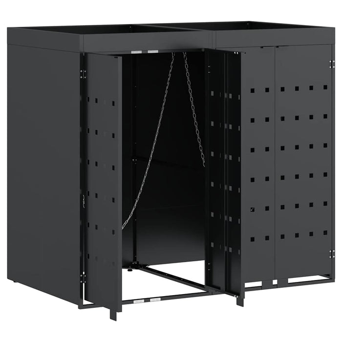 Contenitore per Rifiuti per 2 Bidoni Antracite 3394743