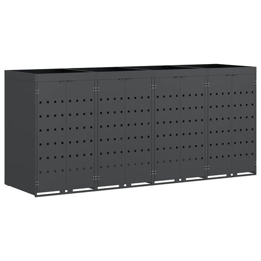 Contenitore per Rifiuti per 4 Bidoni Antracite 3394745