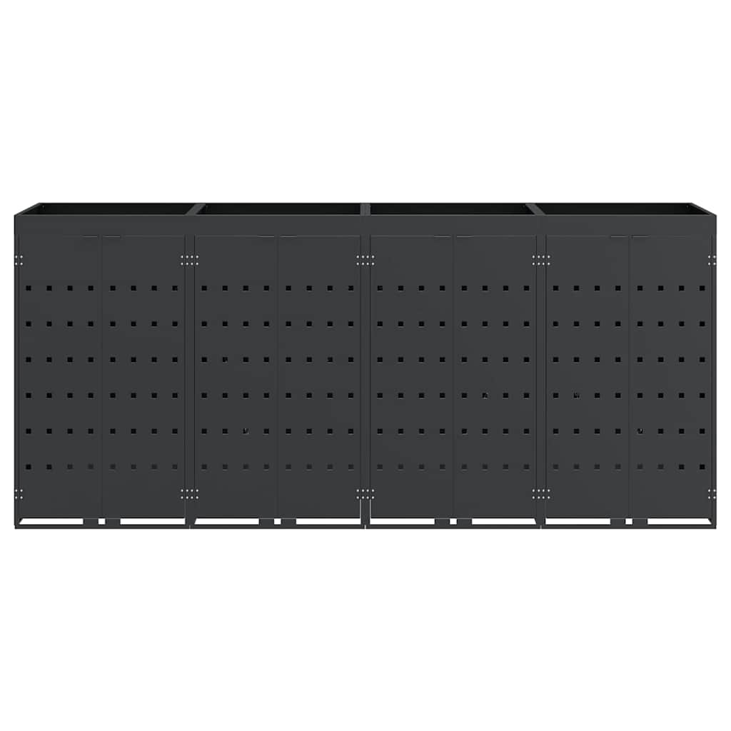 Contenitore per Rifiuti per 4 Bidoni Antracite 3394745