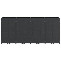 Contenitore per Rifiuti per 4 Bidoni Antracite 3394745