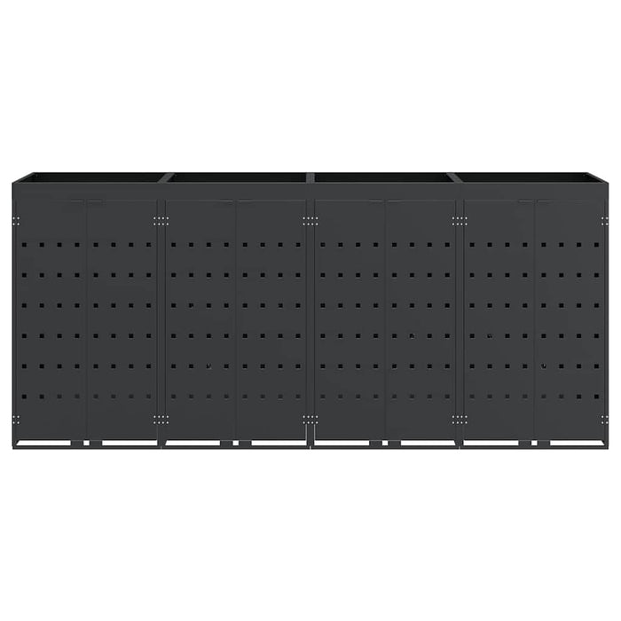 Contenitore per Rifiuti per 4 Bidoni Antracite 3394745