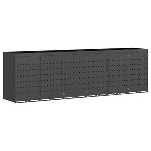 Contenitore per Rifiuti per 6 Bidoni Antracite 3394747