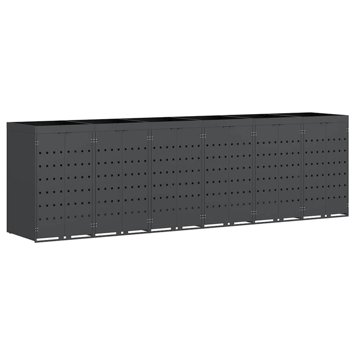 Contenitore per Rifiuti per 6 Bidoni Antracite 3394747