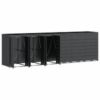 Contenitore per Rifiuti per 6 Bidoni Antracite 3394747