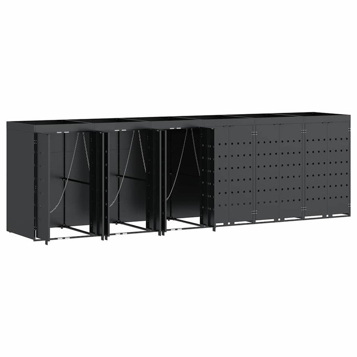 Contenitore per Rifiuti per 6 Bidoni Antracite 3394747