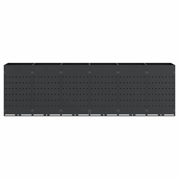 Contenitore per Rifiuti per 6 Bidoni Antracite 3394747