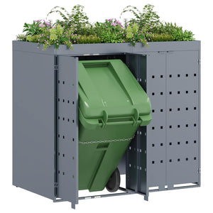 Contenitore per Rifiuti per 2 Bidoni Grigio chiaro 3394748