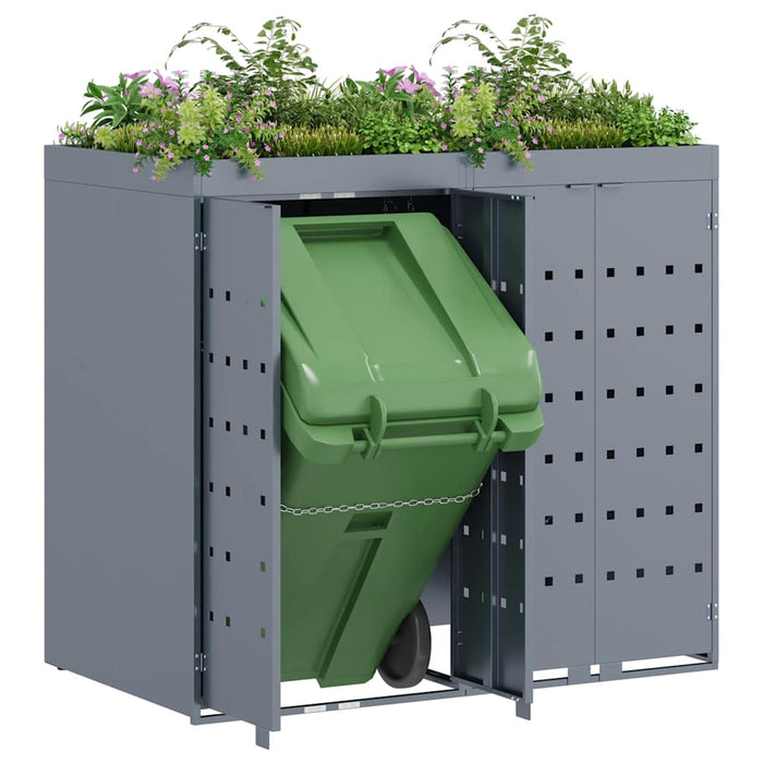 Contenitore per Rifiuti per 2 Bidoni Grigio chiaro 3394748