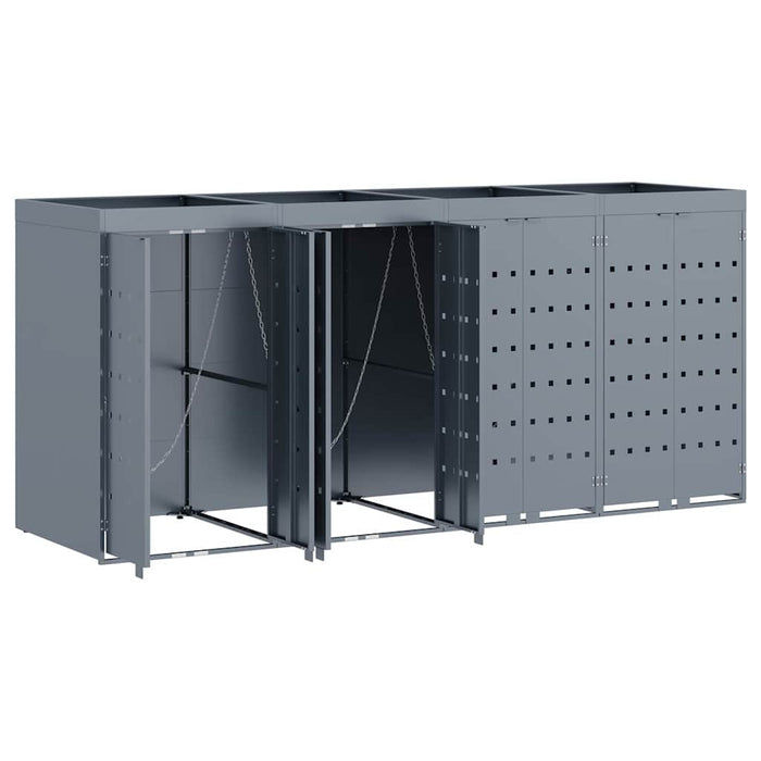 Contenitore per Rifiuti per 4 Bidoni Grigio chiaro 3394750