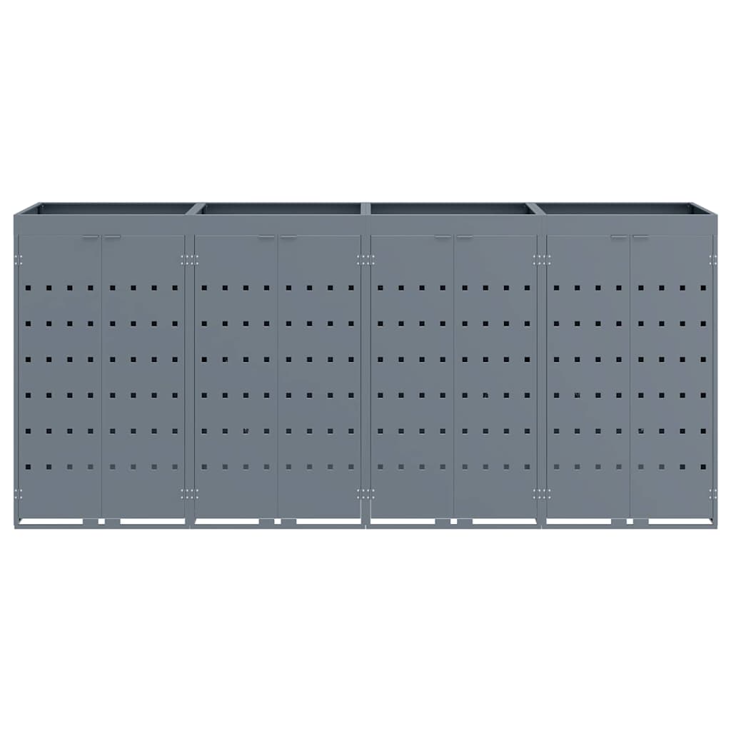 Contenitore per Rifiuti per 4 Bidoni Grigio chiaro 3394750