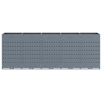 Contenitore per Rifiuti per 5 Bidoni Grigio chiaro 3394751