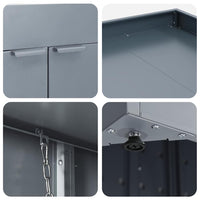 Contenitore per Rifiuti per 6 Bidoni Grigio chiaro 3394752