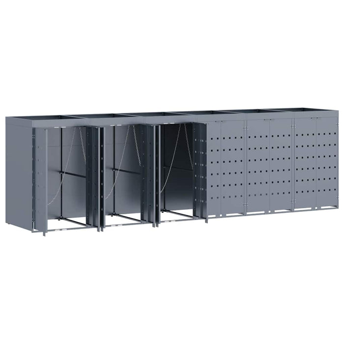 Contenitore per Rifiuti per 6 Bidoni Grigio chiaro 3394752