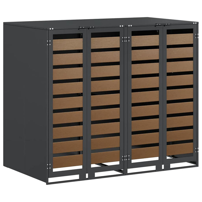 Contenitore per Rifiuti per 3 Bidoni Antracite 3394768