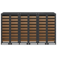 Contenitore per Rifiuti per 3 Bidoni Antracite 3394769