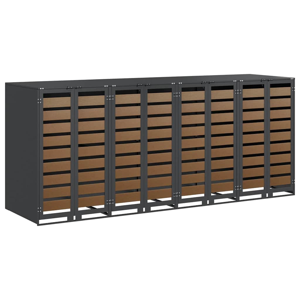 Contenitore per Rifiuti per 3 Bidoni Antracite 3394770