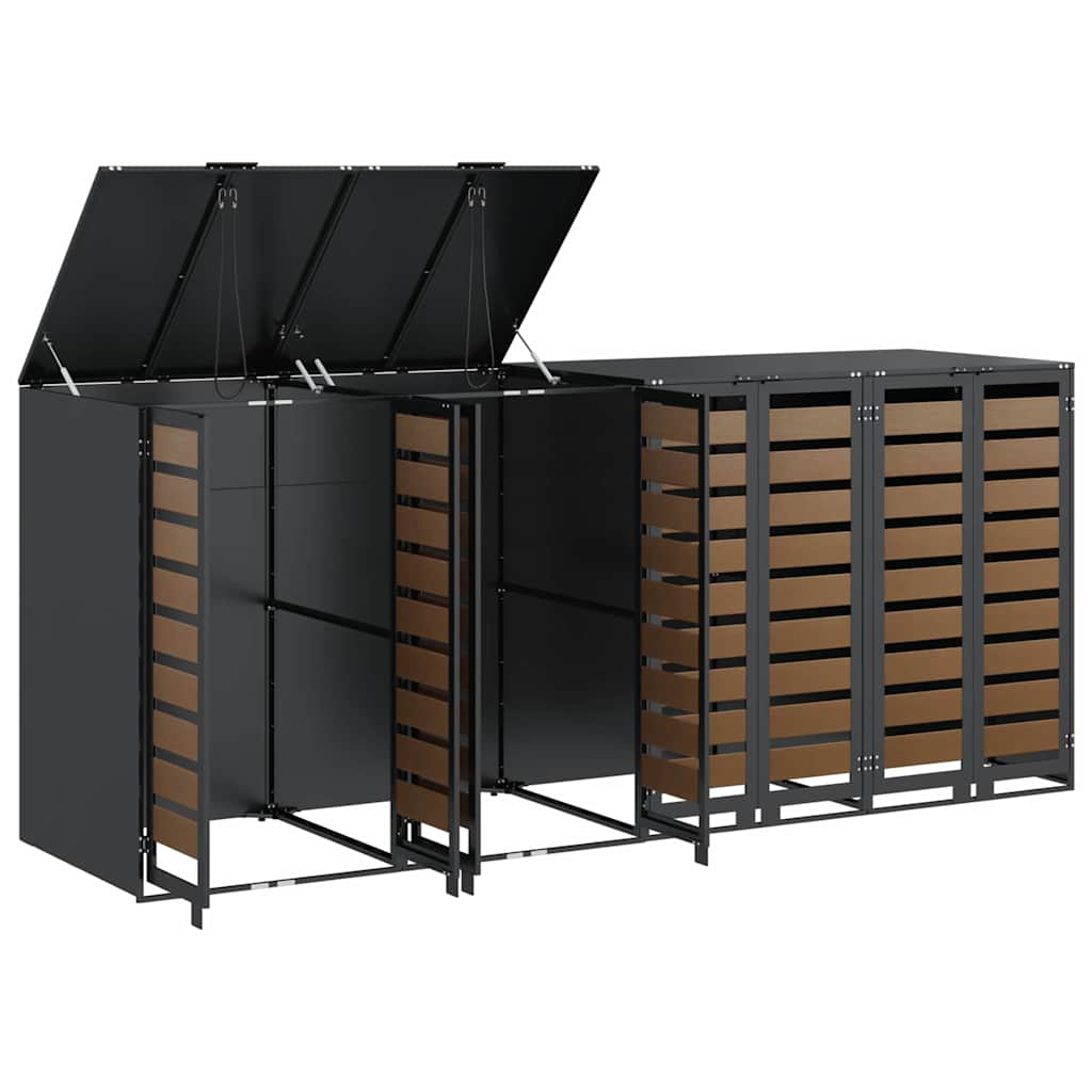 Contenitore per Rifiuti per 3 Bidoni Antracite 3394770