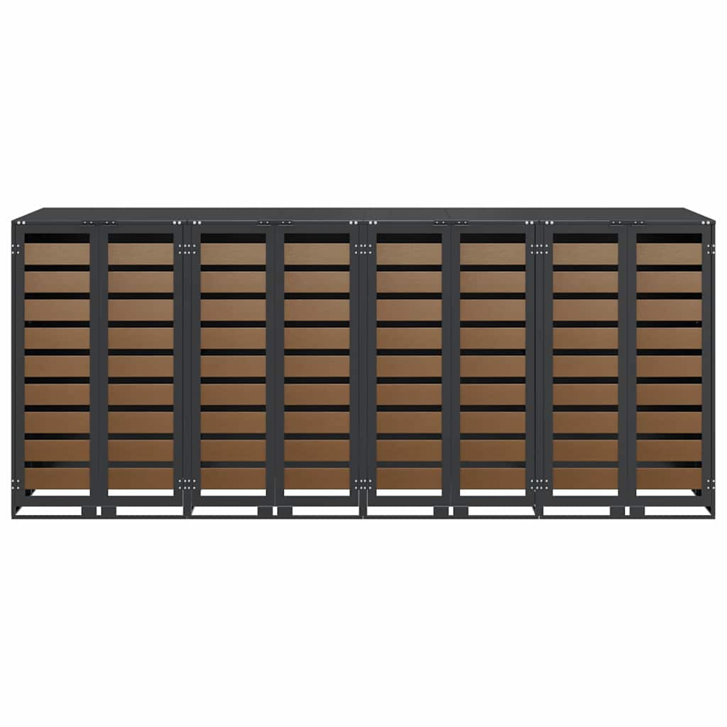 Contenitore per Rifiuti per 3 Bidoni Antracite 3394770