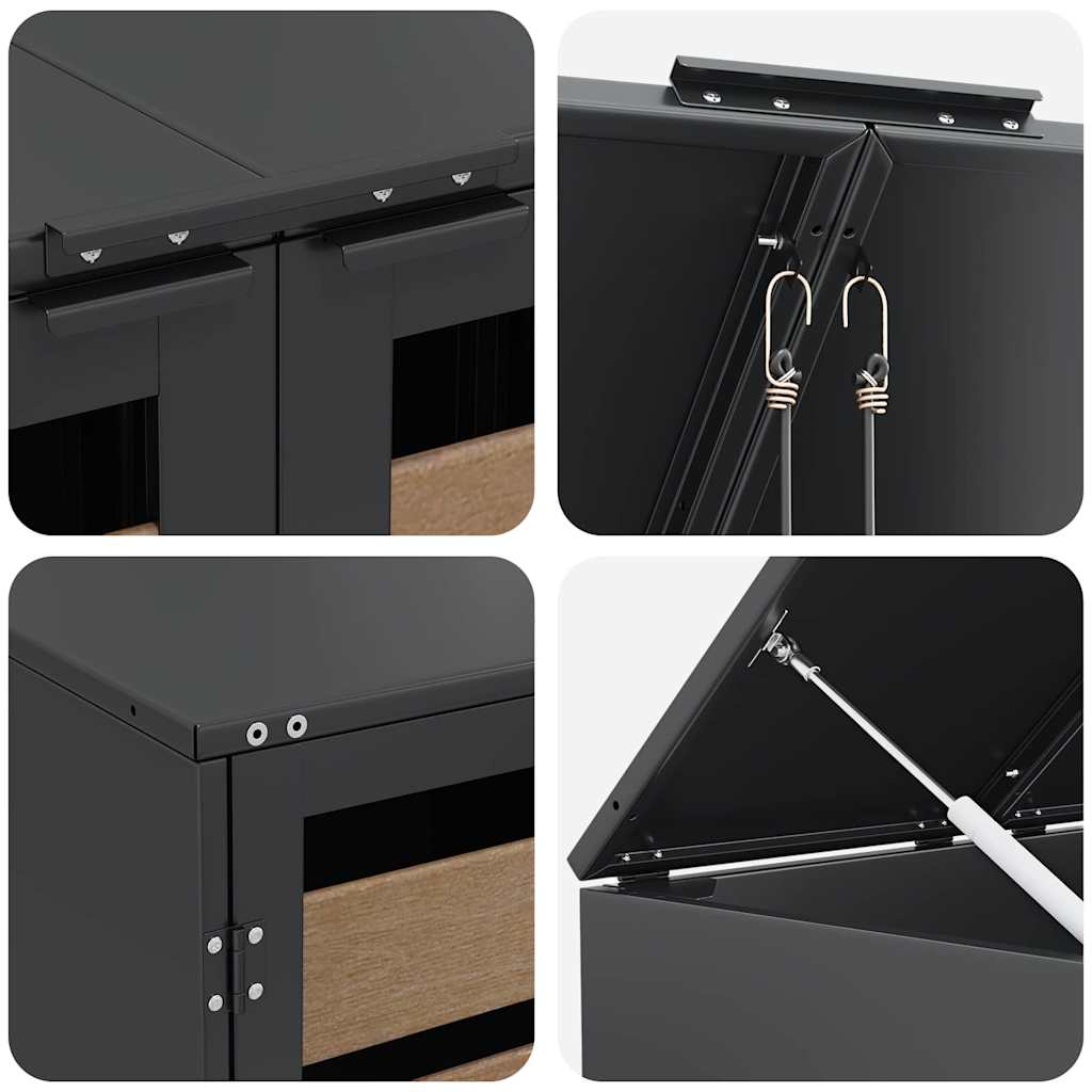 Contenitore per Rifiuti per 3 Bidoni Antracite 3394771