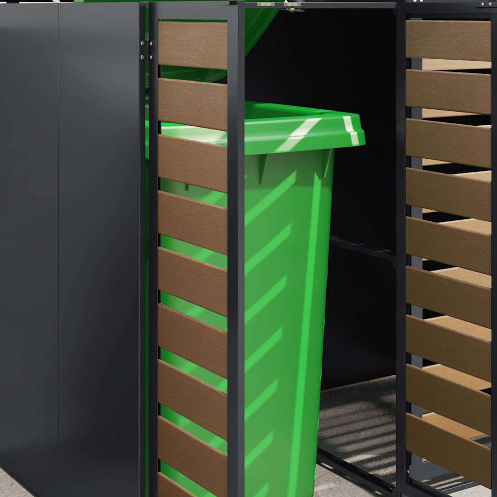 Contenitore per Rifiuti per 3 Bidoni Antracite 3394771