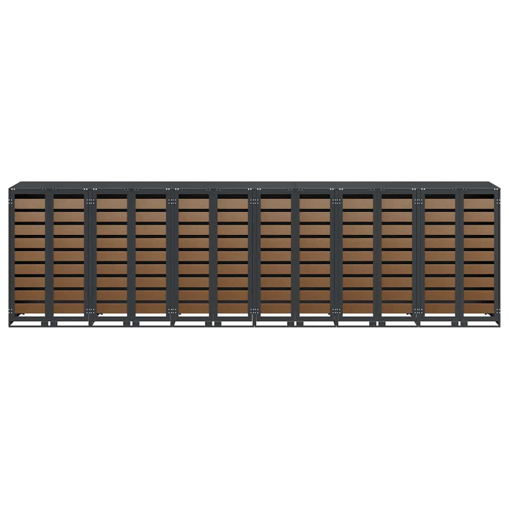 Contenitore per Rifiuti per 3 Bidoni Antracite 3394772