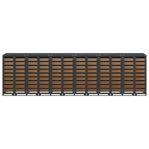 Contenitore per Rifiuti per 3 Bidoni Antracite 3394772