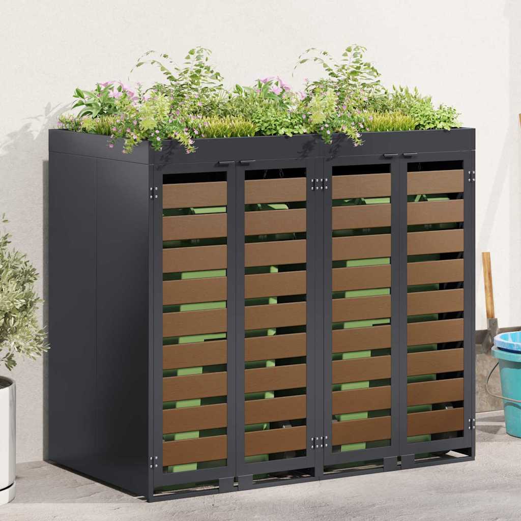 Contenitore per Rifiuti per 3 Bidoni 340 x 77.5 x 115.5 cm