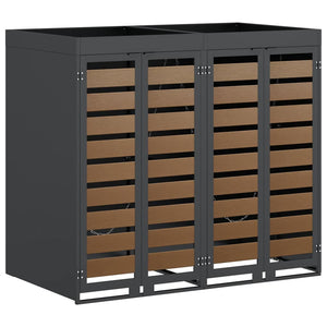 Contenitore per Rifiuti per 3 Bidoni Antracite 3394773