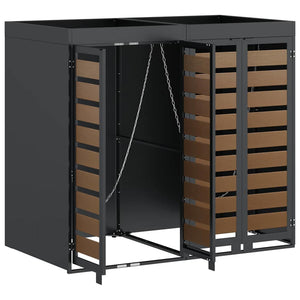 Contenitore per Rifiuti per 3 Bidoni Antracite 3394773