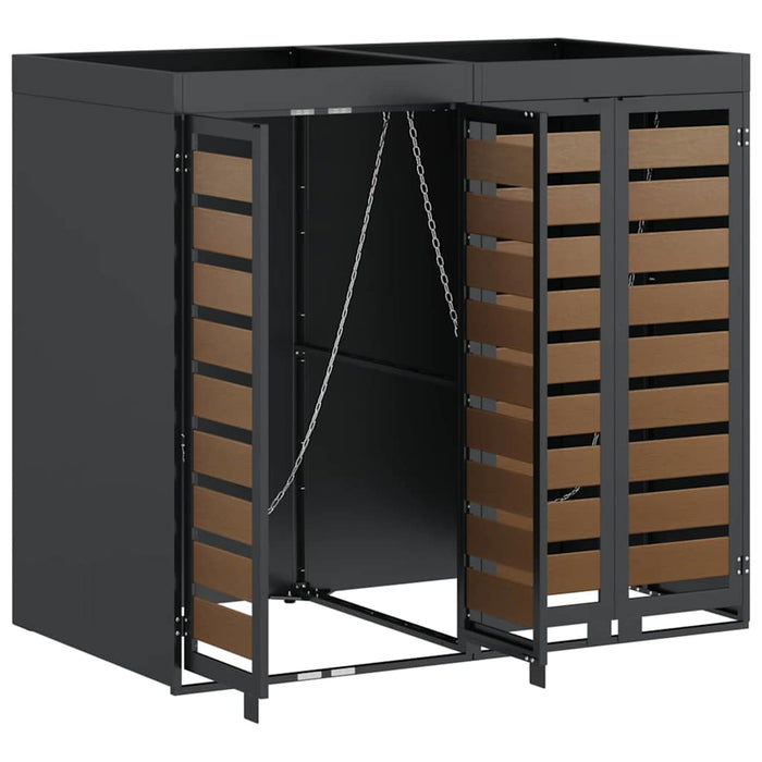 Contenitore per Rifiuti per 3 Bidoni Antracite 3394773