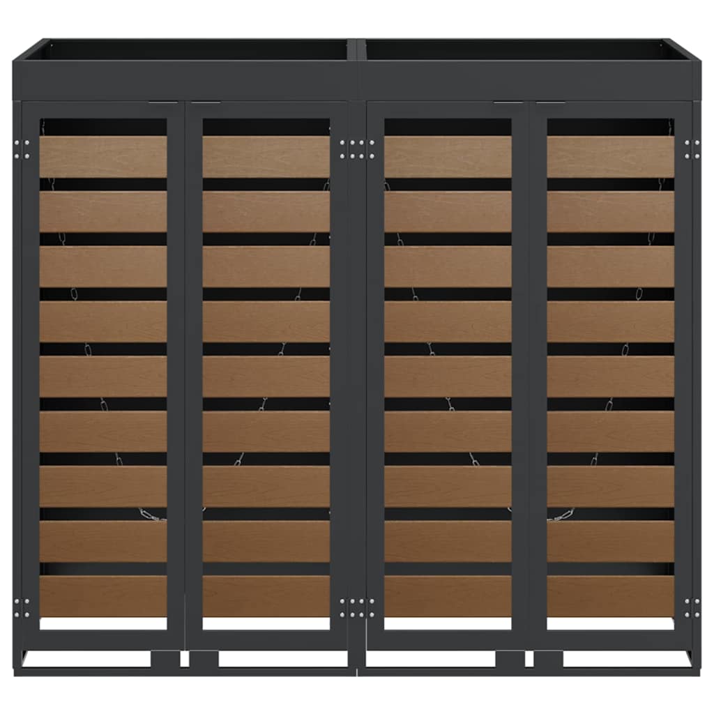 Contenitore per Rifiuti per 3 Bidoni Antracite 3394773