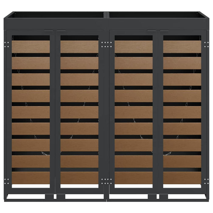 Contenitore per Rifiuti per 3 Bidoni Antracite 3394773