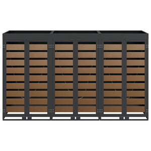 Contenitore per Rifiuti per 3 Bidoni Antracite 3394774