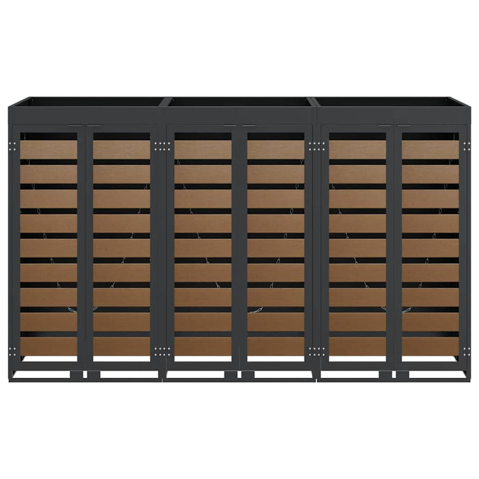 Contenitore per Rifiuti per 3 Bidoni Antracite 3394774