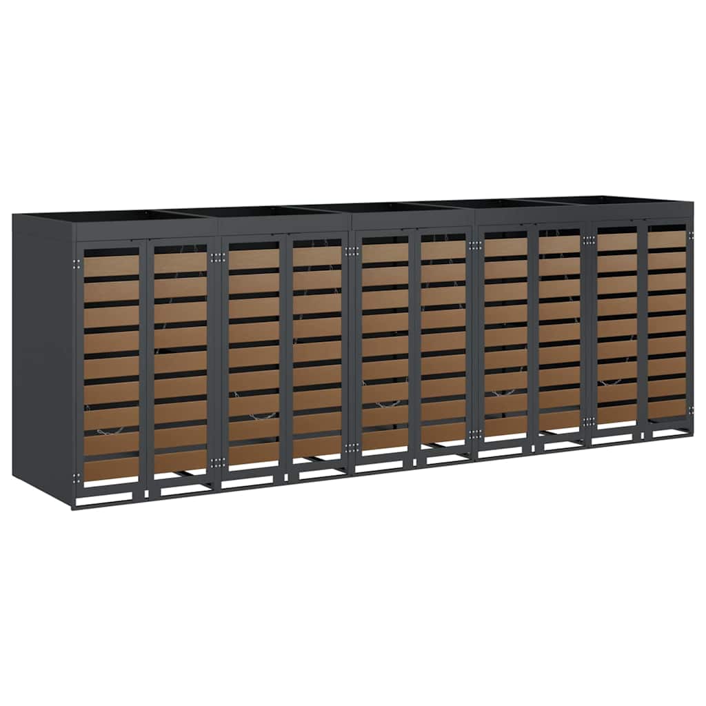 Contenitore per Rifiuti per 3 Bidoni Antracite 3394776