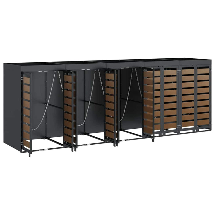 Contenitore per Rifiuti per 3 Bidoni Antracite 3394776