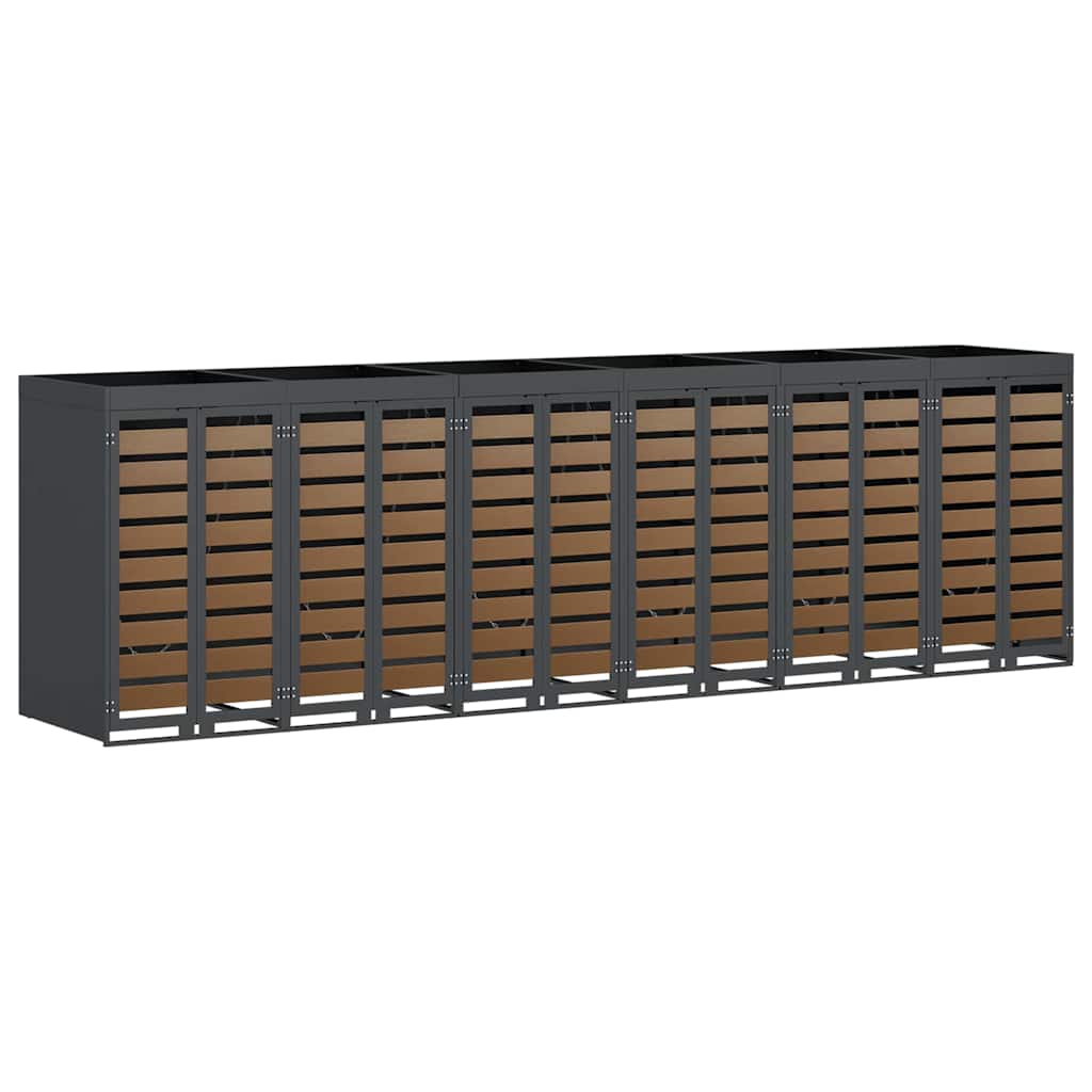 Contenitore per Rifiuti per 3 Bidoni Antracite 3394777